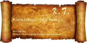 Kornidesz Tünde névjegykártya